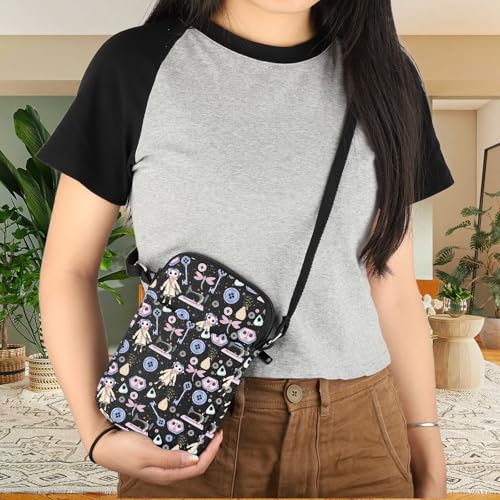 Image of Craft & Sewing Gift for Women Friend Sewing Accessories Cosmetic Bag for Mother Aunt Sister (Cartoon Cor-al C Bag)