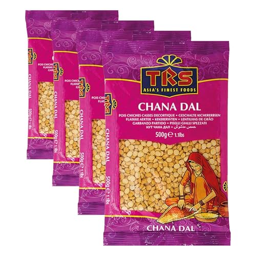 TRS la Moitie Chickpeas Chana Dall 0.5 kg 1 Unité (Lot de 4)