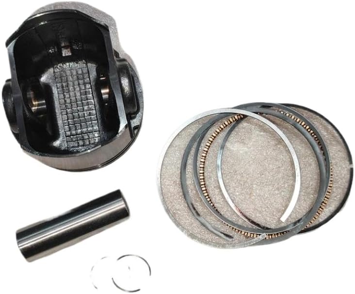 0.55" Compression Height 70MM DLC Coated Piston Kit with Pin, Rings and Clip Compatible with 212CC Hemi 6.5HP Race Kart Engines