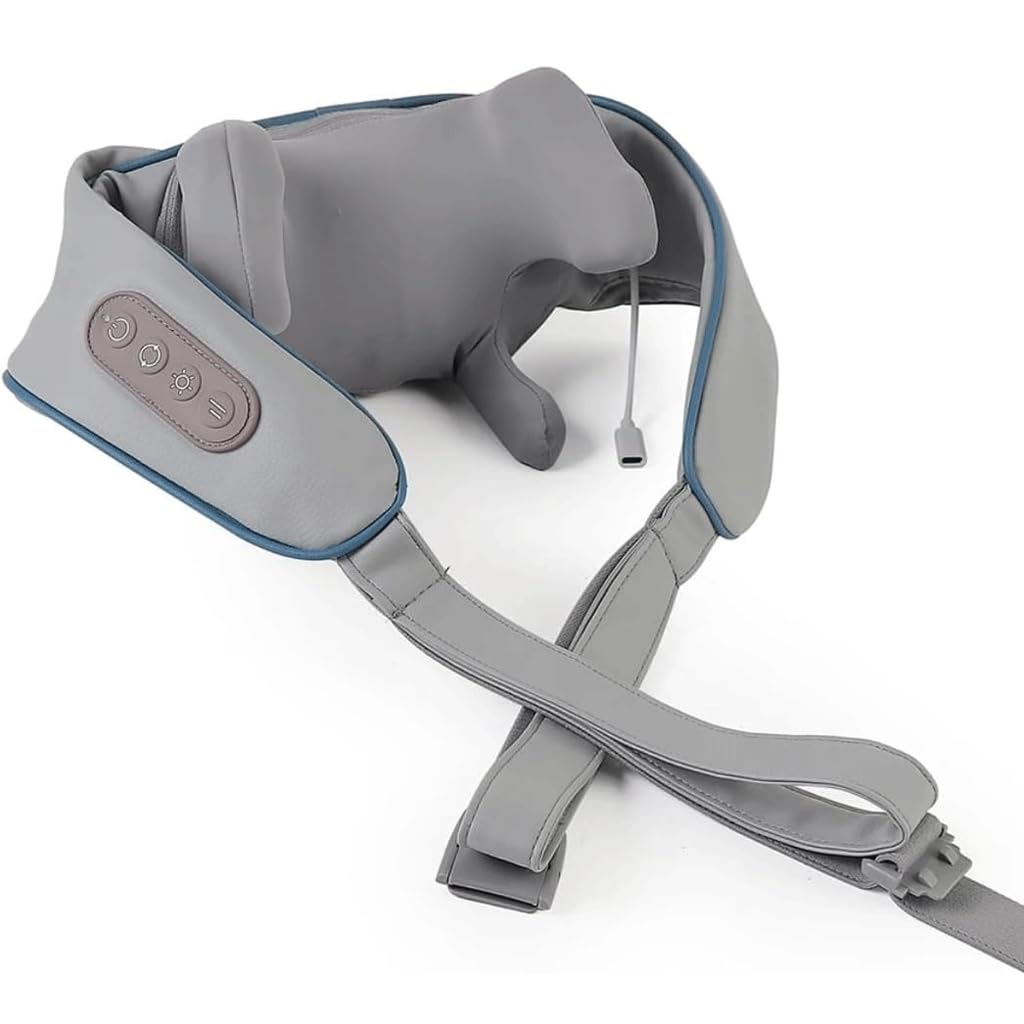 Masseur trapèze et cou haut de gamme avec compresse chaude et ergonomie enveloppante