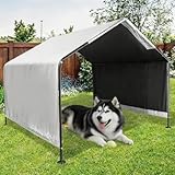 Toriexon Dog Shade for Outside, 4'x4'x3' Large Outdoor Dog Tent, Waterproof All-Season Pet...