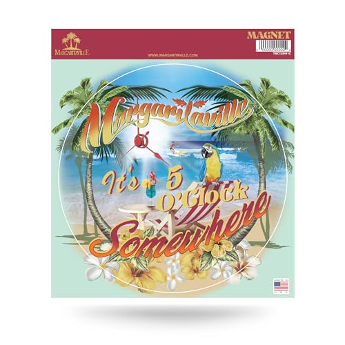 Rico Industries Margaritaville 5 O'Clock Oceanfront Surfing 8" Round Magnet