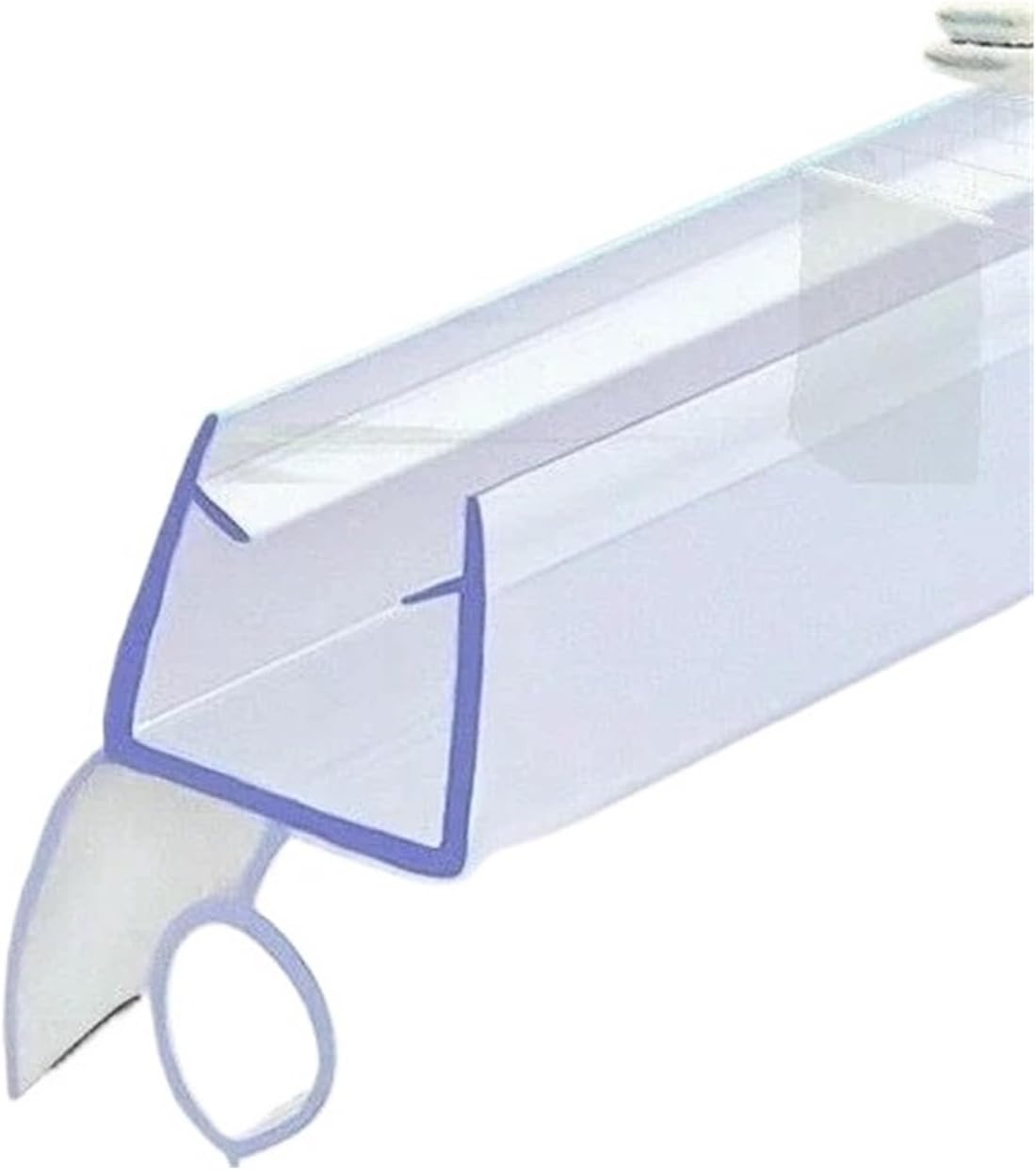 2Pcs PVC Bath Shower Strip Seal for Screens Doors Fit 4-6mm Glass Seals Gaps Sealing Strip Bathroom Accessory Home Improvement(F-12mm)