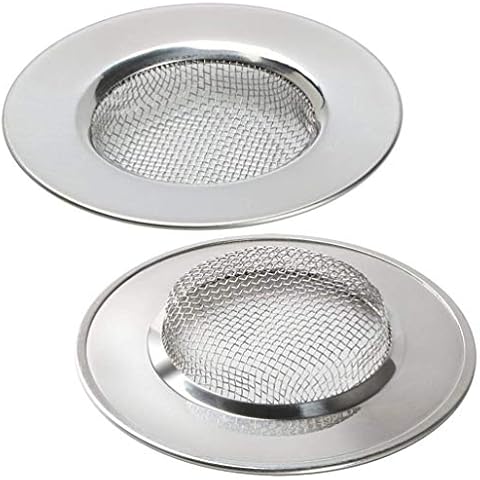 2 PCs 7.5 X 1.8 CM Bathroom Shower Hair Sewer Plug Cleaner Wash basin Metal Hairs Trap Catch Hole Bathtub Drain Catcher Bath Strainer Mesh Long Hair Filter Cover