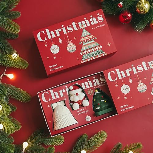 Bougies pour sapin de Noël festive la décoration de table parfumée d'hiver pour vos dîners