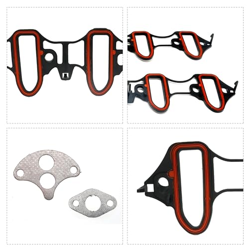 Image of MS 96587 MS92211 Engine Intake Manifold Gasket Set Replacement for Chevrolet GMC Hummer 5.3L 4.8L 2002-03 Compatible with Cadillac Escalade 5.3L 2001-03,Sierra 1500 HD 6.0L 2001-02