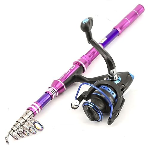 EPMNTHI Fishing Gear Set Lure Rod Extendable Travel Portable Throwing Spinning Wheel