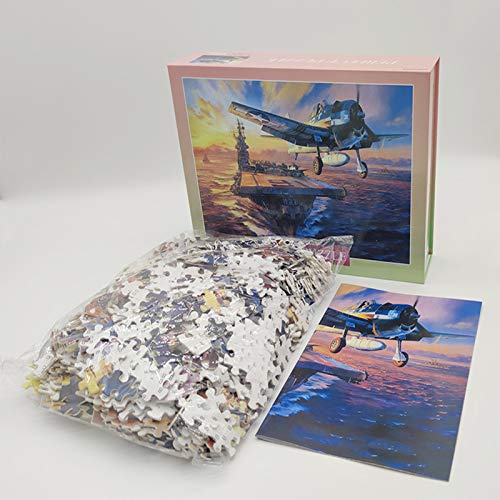 Jigsaw Puzzle 1000 Pieces - Military Warships And Fighter Plane Puzzles For Adults Teens - Relaxing Artwork Landscape Jigsaw Puzzle #TOP2