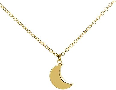 Half Moon Pendant Necklaces (Gold 