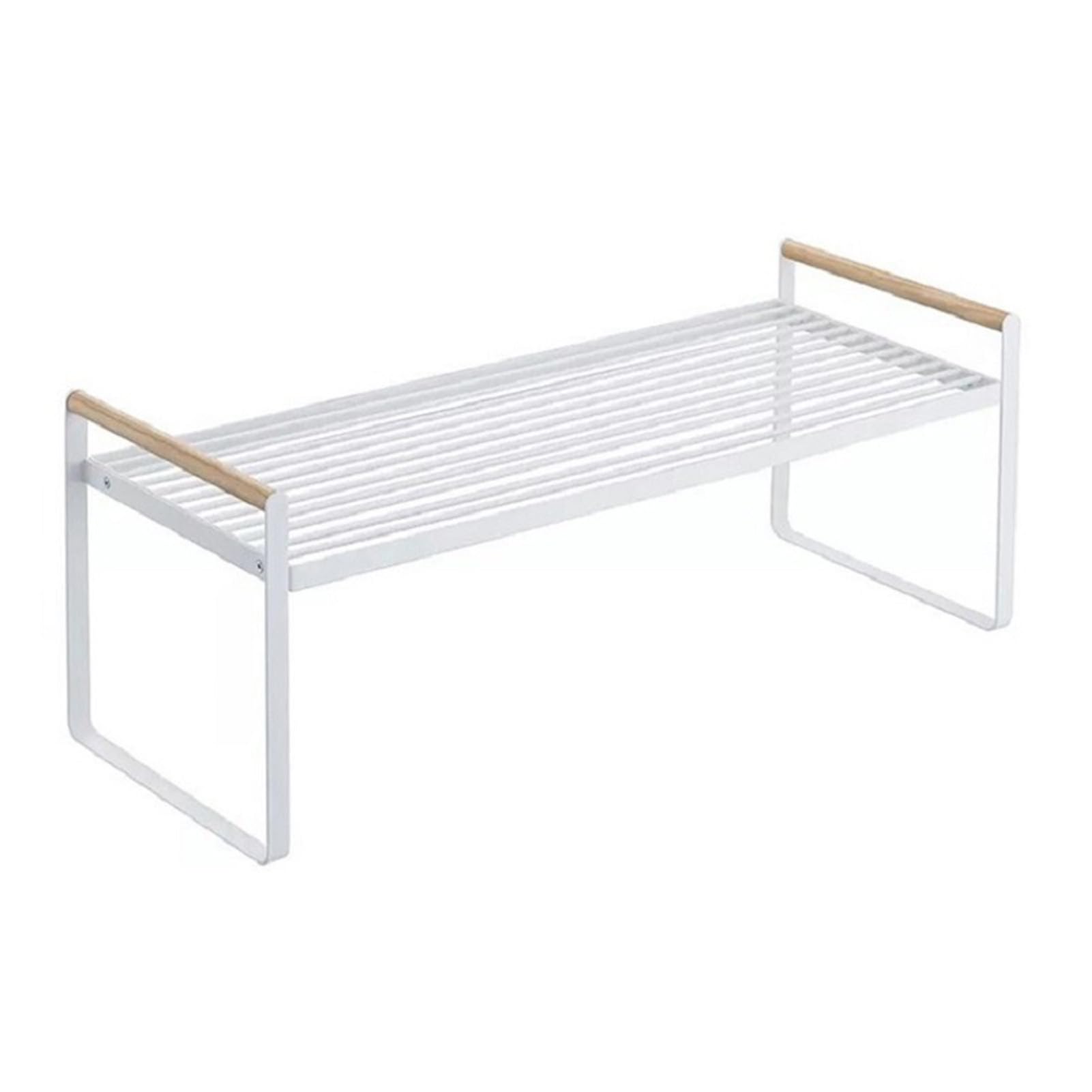 Organizzatore a scaffale per spezie in ferro, mensola da da banco per barattoli di condimenti, scaffale multifunzionale per spezie che risparmia spazio con telaio in metallo (Bianca)