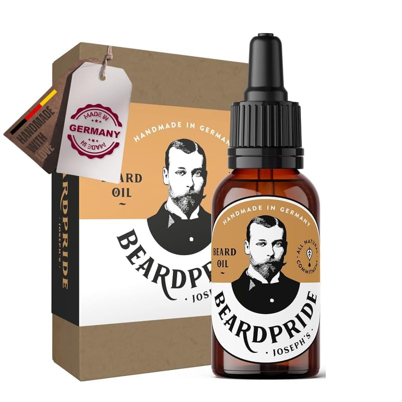 Beardpride® Premium Bartöl | Für Bartpflege und Hautpflege | Unterstützt deinen Bart beim Wachstum | Für einen spürbar weicheren und glatteren Bart | Handgefertigt aus 100% kaltgepressten Bio Ölen