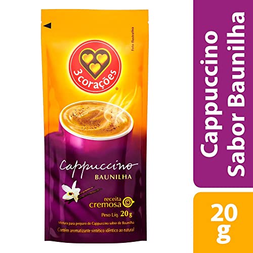 3 Corações Cappuccino Baunilha Sachê 20G