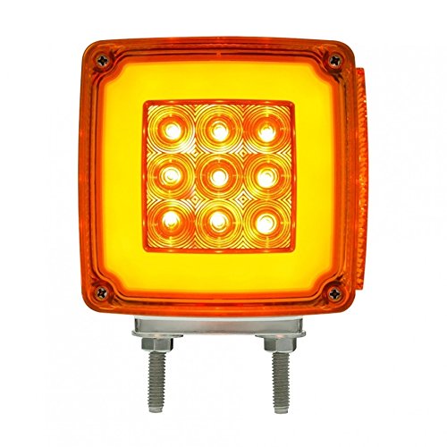 United Pacific 37124 Led Double Face "Glo" Turn Signal Light - Double Stud - Driver, 1 Pack, Chrome #TOP1