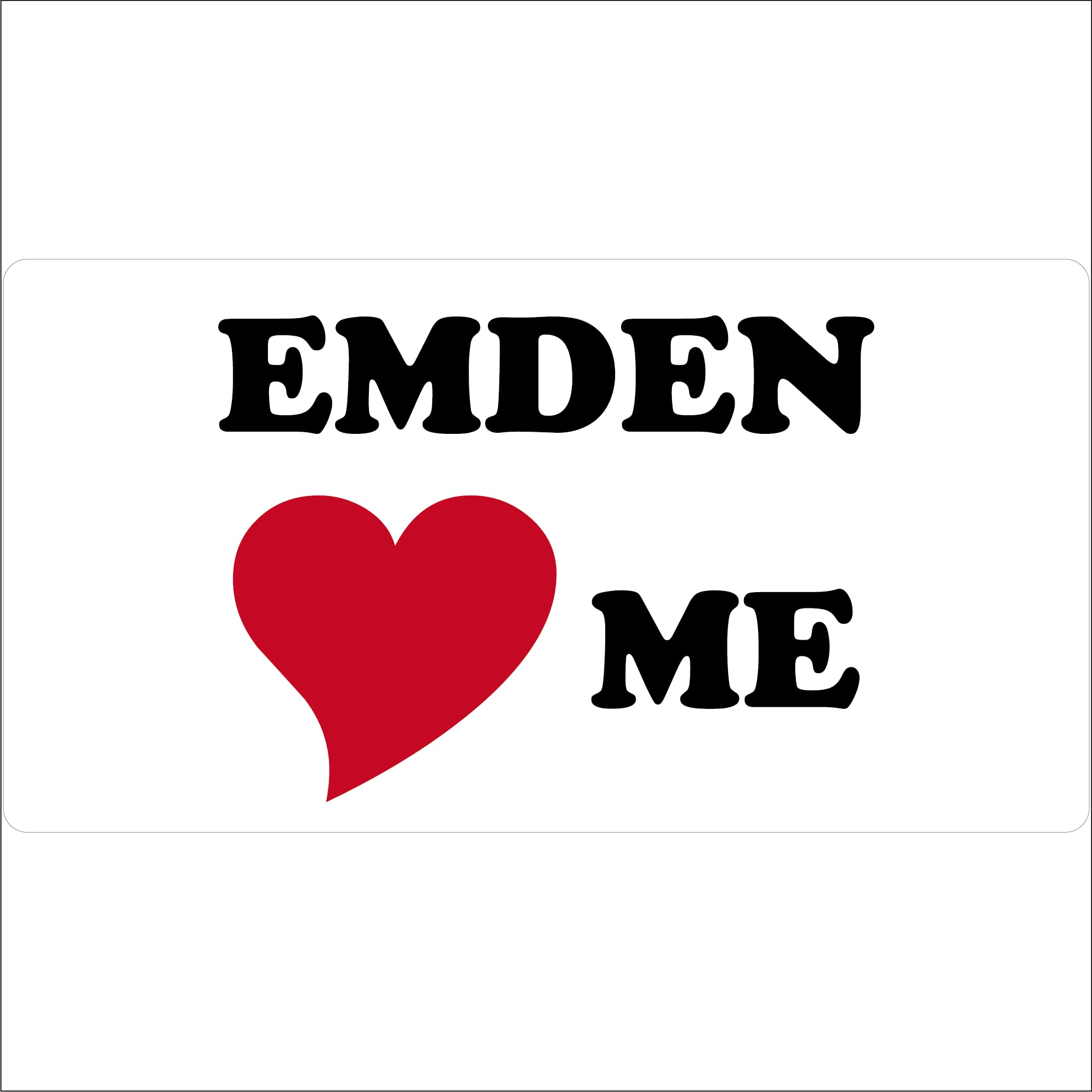 INDIGOS UG Autoaufkleber „I Love Gideon“ – 15 Cm, Selbstklebend, Wetterfest, Für Heckscheibe, Motorrad & Mehr, Personalisierbar