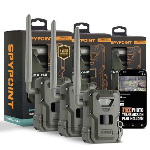SPYPOINT Flex-M2 Cellular Trail Camera - Latest Generation, Best Hunting Accessories, No WiFi Needed, GPS, Night Vision, Dual-SIM LTE, Game Camera, 32MP Photos, 1080p Videos + Sound (3)