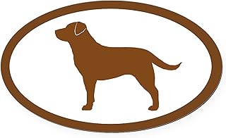 CafePress Chocolate Lab Oval Car Magnet, Euro Oval Bumper Magnet