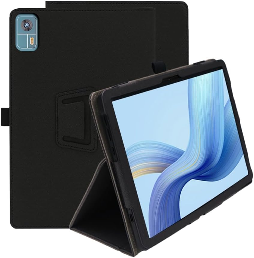Compatible for Fivahiva F1036 10.4-INCH Tablet case, Full Coverage Ultra Slim PU Leather Cover Case Folding Stand Protective Tablet Cover (Black)