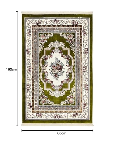 Tapis de cuisine antidérapant et lavable en machine grand format vert patchwork