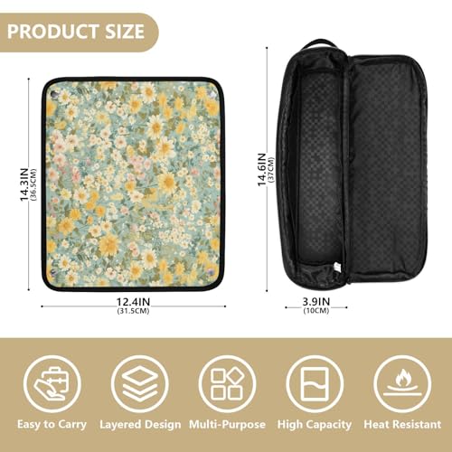 Bolso de viaje para herramientas de cabello Colorful Flower miniatura 4