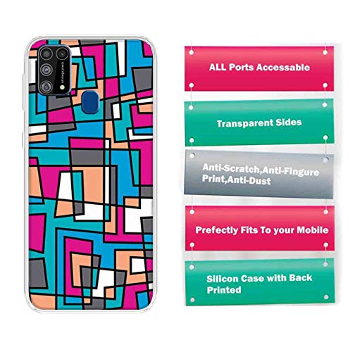 Image of Amazon Brand - Solimo Designer Multicolor Visual art Pattern Printed Soft Back Case Mobile Cover for Samsung Galaxy M31 / M31 Prime / F41