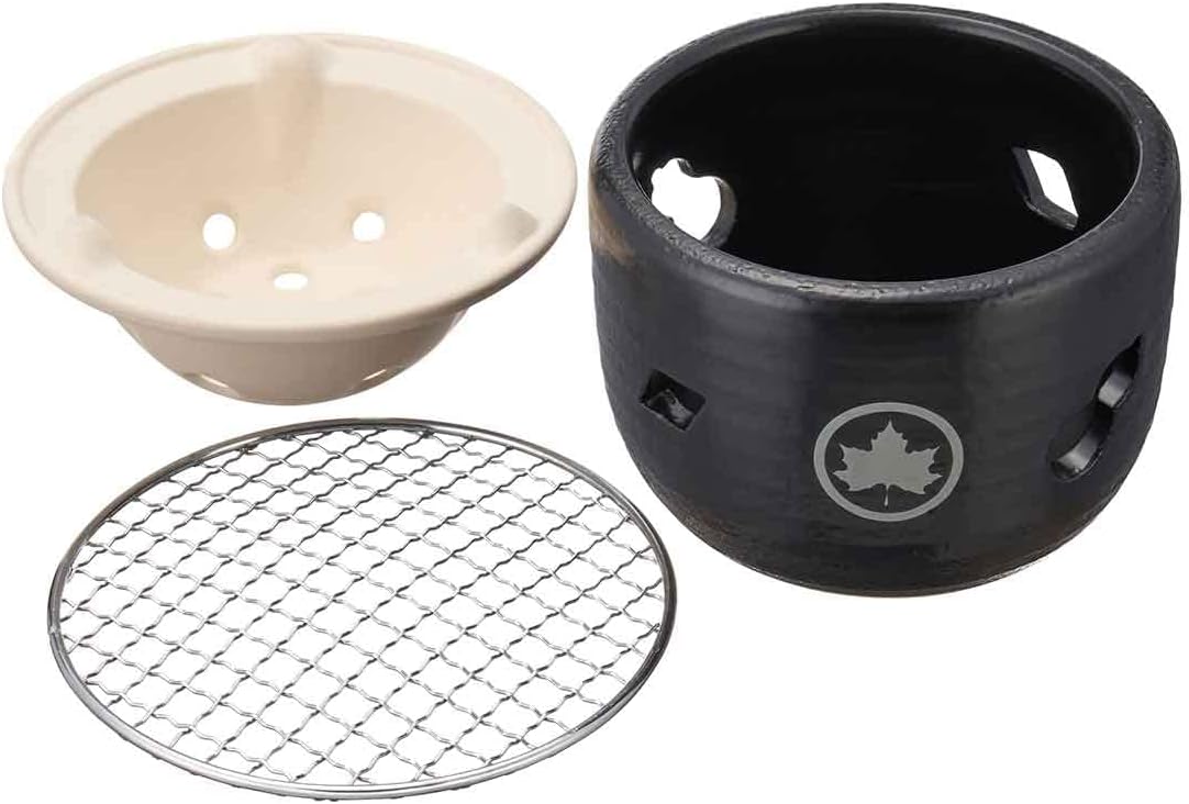 LOGOS 81062001 LOGOS x Banko Ware Tabletop Water Stove, Charcoal