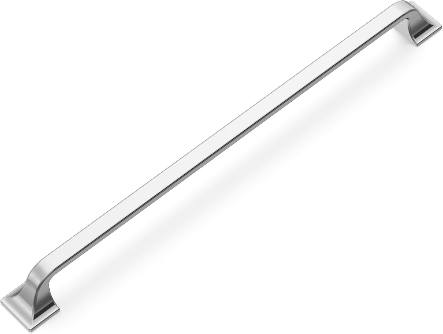 Hickory Hardware 1 Pack Solid Core Kitchen Cabinet Pulls, Luxury Cabinet Handles, Hardware for Doors & Dresser Drawers, 12 Inch Hole Center, Chrome, Forge Collection