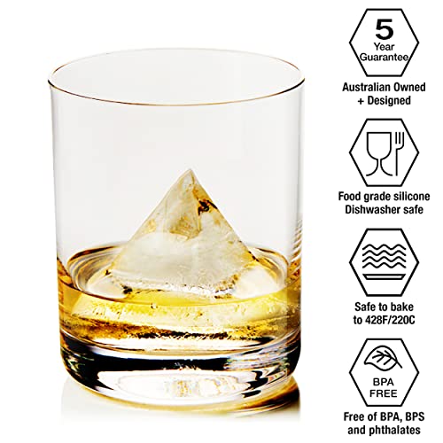 Drinksplinks A Ice Tray And Pyramid Mold - Silicone Ice Cube Mold Trays For Freezer With Large Letter A Shapes - Big Alphabet Monogram Ice Molds - Reusable Cocktail Trays For Resin, Baking, Crafting #TOP2