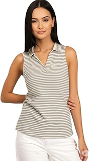 بلوزة بدون أكمام برقبة شكل حرف V للنساء من أجيال، فيست ذات نمط صيفي عصري، من قماش منسوج