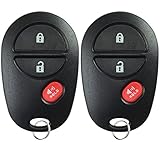 2Pcs Car Key Fob Replacement,Mushan Keyless Entry Reomote Key for GQ43VT20T Fits Toyota Highlander 2007-2015,Sequoia 2008-2016,Sienna 2004-2016,Tacoma 2005-2016,Tundra 2007-2016