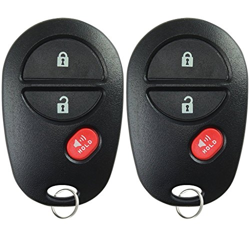 2Pcs Car Key Fob Replacement,Mushan Keyless Entry Reomote Key for GQ43VT20T Fits Highlander 2007-2015,Sequoia 2008-2016,Sienna 2004-2016,Tacoma 2005-2016,Tundra 2007-2016