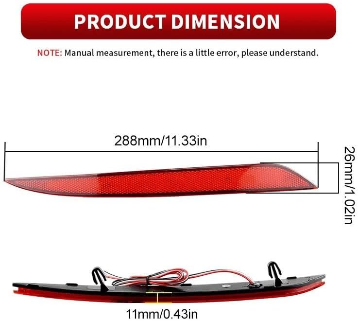 LPBLCXWAG(小さな店) テスラ用 2012年以降モデルS用 リアバンパーリフレクター テールブレーキストップランプ テールラ