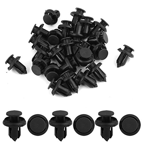 uxcell 30 Pcs 10mm Hole Retainer Clips Plastic Drive Rivets Flaps Bumper Fender Push Clips