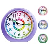 Wecker,Analoger Wecker Kinder, Kompakt Nicht Tickendes Bett Reise Silent Wecker mit Lautem Alarm, Nachtlicht, Snooze, Batteriebetriebene Weckuh