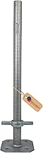 GeZu Impex Scaffolding Foot with Threaded Rod Electroplating 650 x 38 mm Adjustable Foot Plates