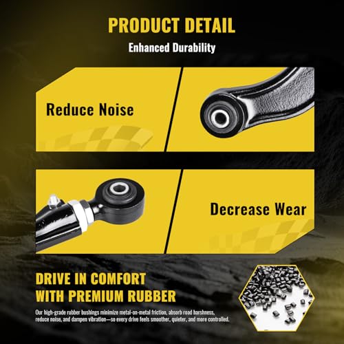 TUCAREST 2Pcs K100002 Rear Upper Control Arm Assembly Compatible With Fo-rd C-Max Escape Focus/Mazda 3 5 /V-olvo C30 C70 S40 V50 Adjustable Camber Arm Left Right Suspension by TUCAREST - Image 4