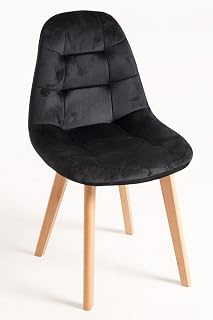 Regalos Miguel - Sillas Comedor - Silla Kelen Terciopelo - Negro