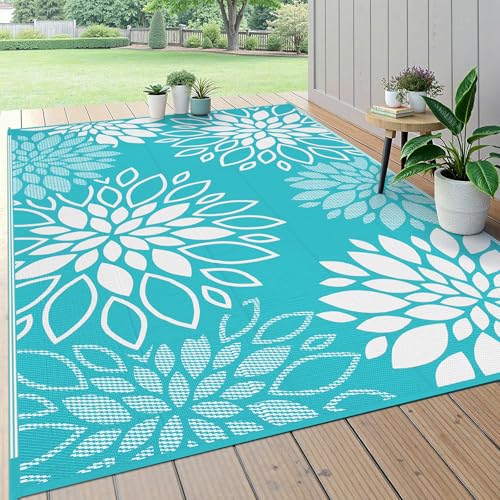 HEBE 5x8 Floral Reversible Plastic Rug