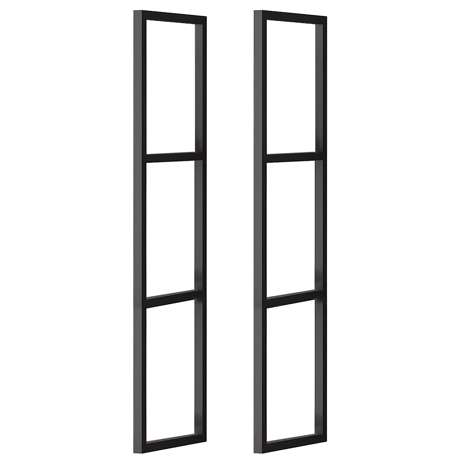 Support étagère plafond 3 niveaux meuble suspendu industriel métal 30x110cm sans planche