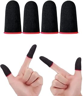 ZOXOWA Pubg Anti-Slip Finger Sleeve, Slip-Proof Sweat-Proof Professional Touch Screen Thumbs Finger Sleeve for Pubg Mobile Price In India