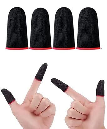 Pubg Anti-Slip Finger Sleeve, Slip-Proof Sweat-Proof Professional Touch Screen Thumbs Finger Sleeve for Pubg Mobile Phone Game Gaming Gloves |Free Fire | Mobile Gaming FingerSleeves