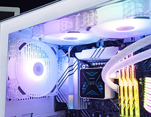 Alseye N12 Case Fans, 3 Pack 120Mm Argb & Pwm Pc Case Cooling Fans With Controller, Ultra Quiet High Airflow Half-Transparent White Computer Case Fan #TOP5