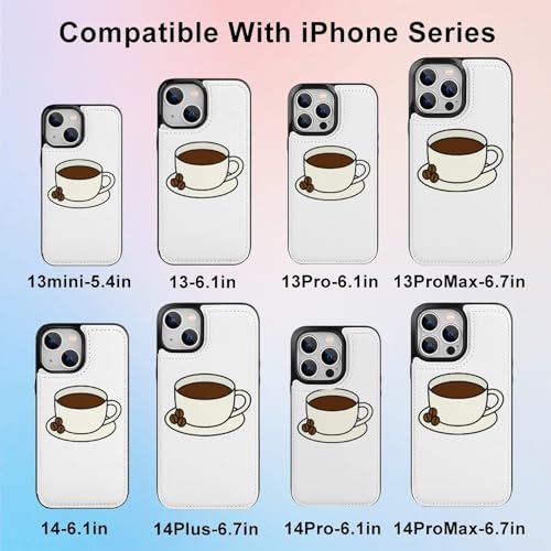 適用 iPhone12ProMax用ケース 手帳型 コーヒーとコーヒー豆 スマホケース カード収納 スタンド機能 アイフォン12ProMaxケース 耐衝撃 PUレザー カバー 財布型 Case