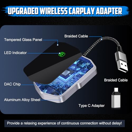 I LITTON Adapter for Car play Wireless Converter Plug & Play Adapter for Car play Covert Wired to Wireless Adapter - Image 4