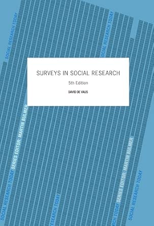 Surveys In Social Research 5th Edition book cover
