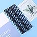 10PCs 30 Hole Binding Strip, Paper Bindi for and School Supplies, Environmental Nylon Coated Double Coil with Gloss, and Proof, DIY (10mm Black 10 Strips)