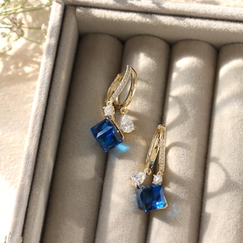 Boucles d'oreilles cube double cercle cadeau de Saint-Valentin romantique - 4