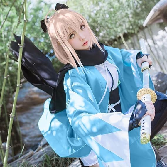 fgo 桜 セイバー 沖田 コスプレ 一式 衣装 ウィッグ Amazon.co.jp: 【Sanjucos】 ウィッグ付き Fate/Grand ordar