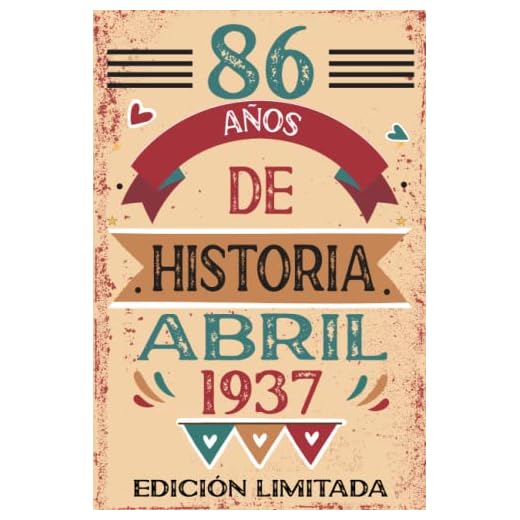 86 Años De Historia Abril 1937: Libro de visitas, cuaderno, 110 páginas de felicitaciones, idea de regalo, regalo Para la esposa, novia, mujer, La madre
