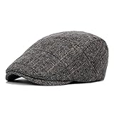 CHENGZI Herren Winter Flat Caps Hüte Schirmmütze Flat Cap Newsboy Hüte, grau, Einheitsgröße