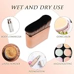 Bräunungspinsel, 6,8 x 6,8 cm Flacher Bräunungspinsel Großer Körper-Make-up-Pinsel Selbstbräunungspinsel Multifunktionaler Körperpinsel Puderpinsel Rougepinsel mit Weichen Borsten (Roségold) – Bild 3